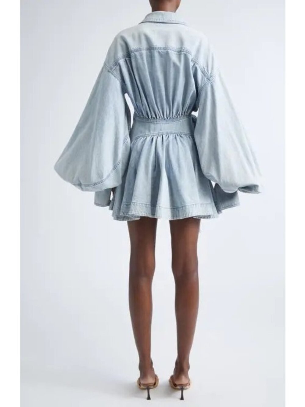 Zimmermann Rebellion Denim Wrap Mini dress size AU 2/ US 8 - Picture 2 of 12
